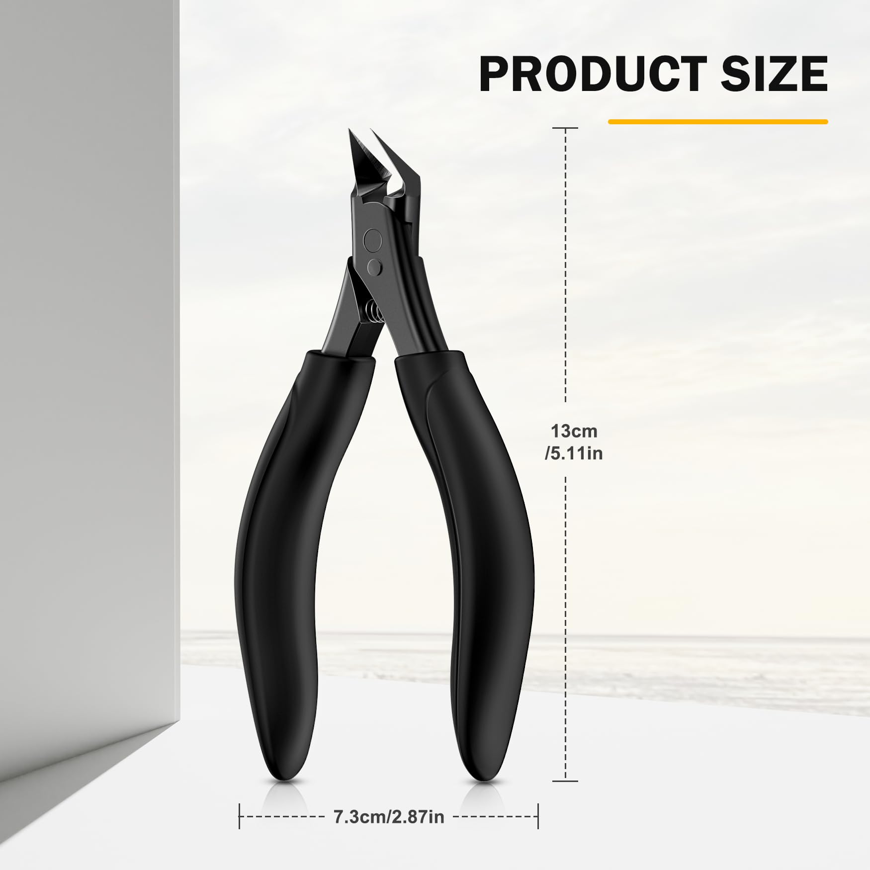 BEZOX podiatrist-recommended straight blade supports flat-shaped nails.