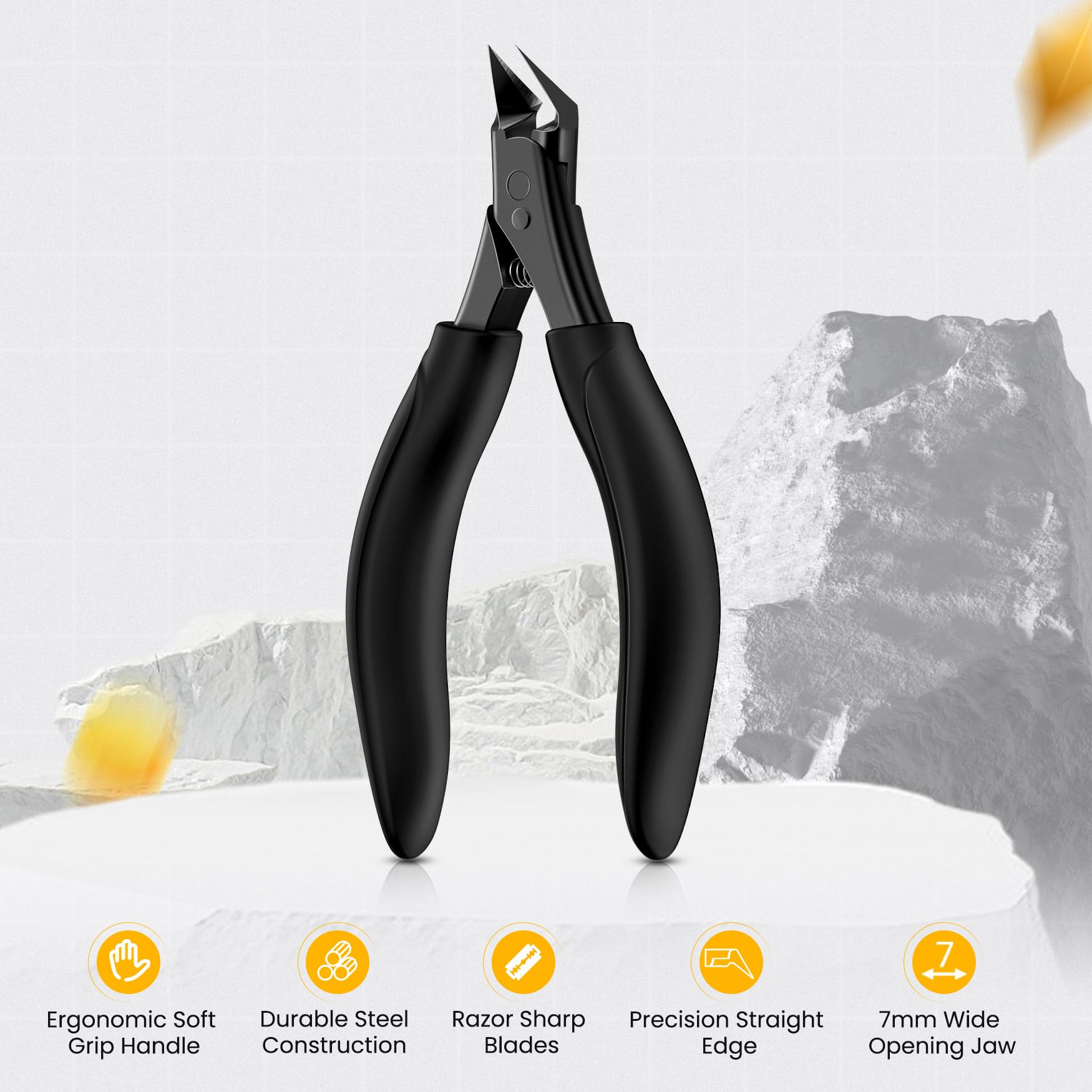 BEZOX soft grip long-handle nail clipper enabling effortless use for seniors.