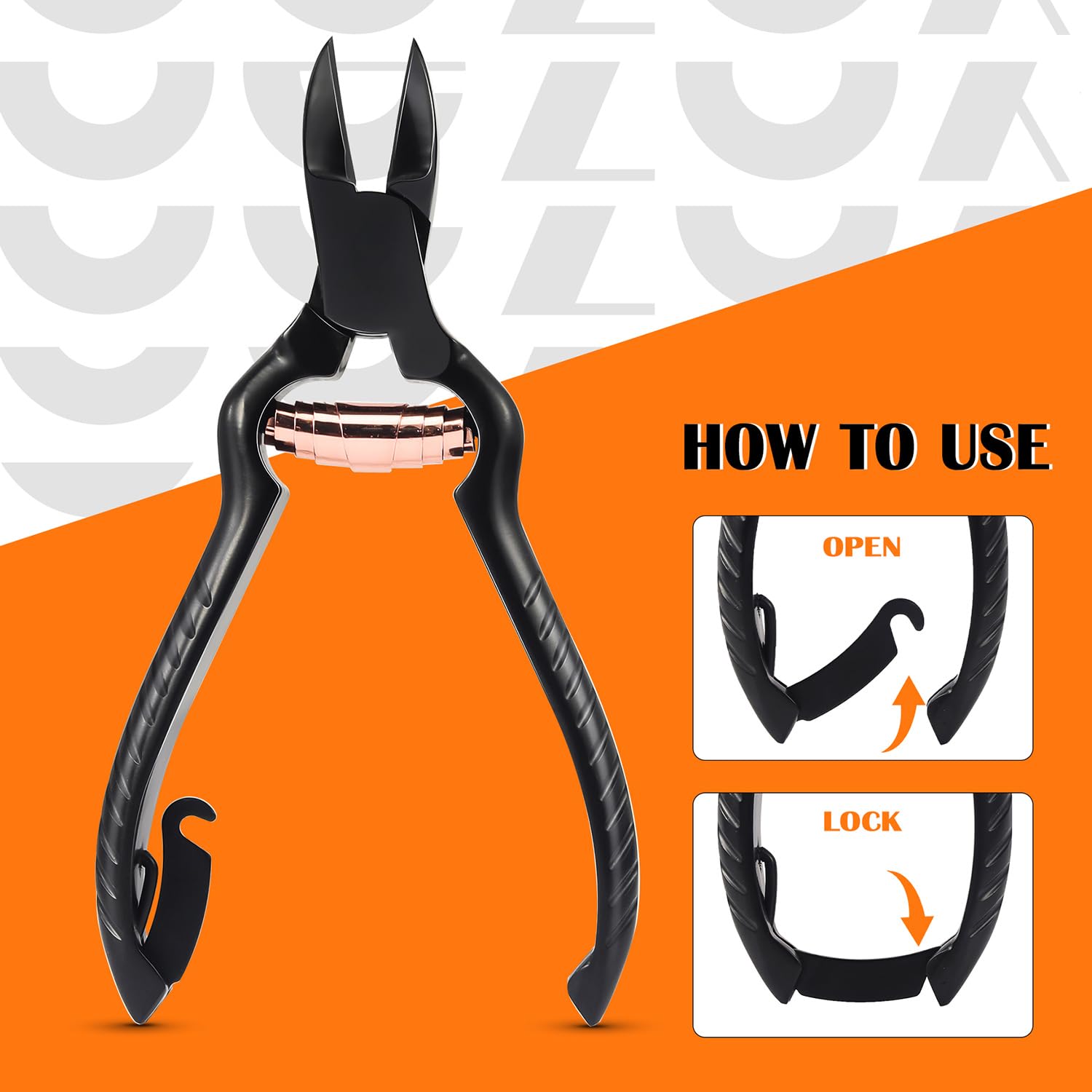 BEZOX toenail cutters compact grip design reduces fatigue during clipping