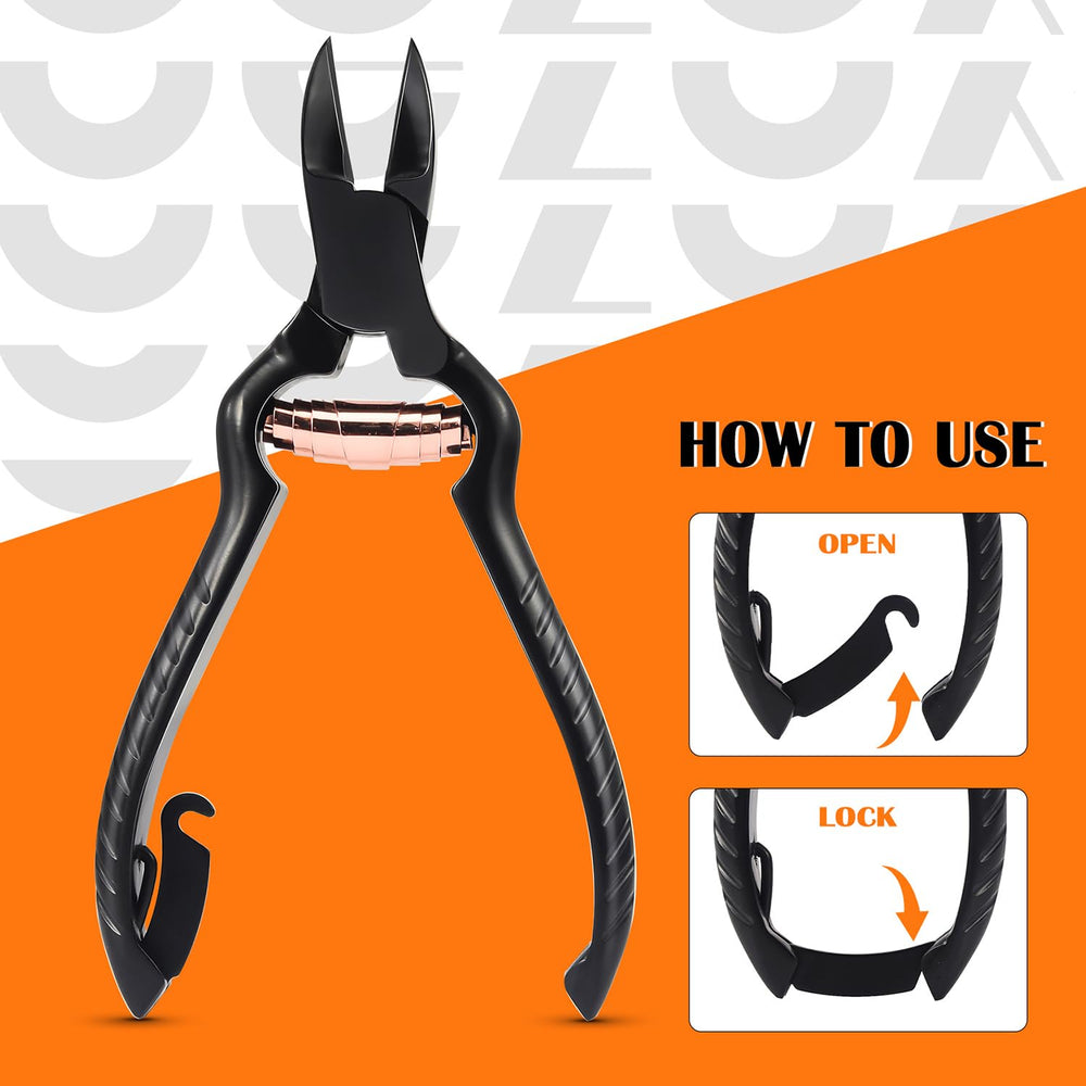 BEZOX toenail cutters compact grip design reduces fatigue during clipping