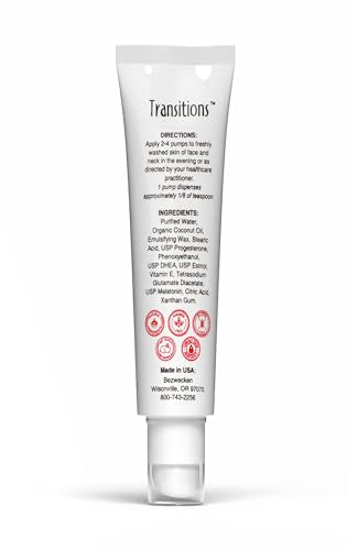 Bezwecken Transitions face application demonstrates creamy texture for evening skincare.