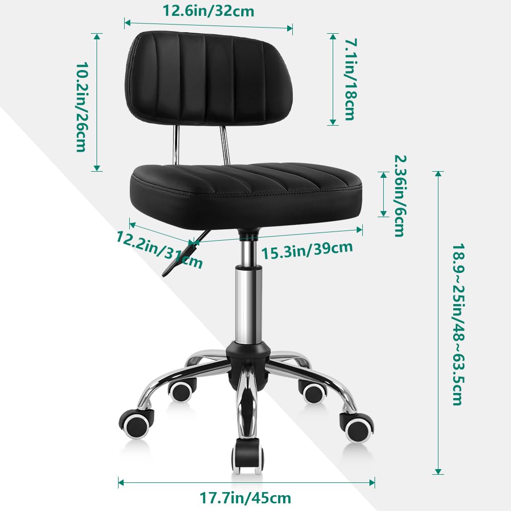 BFTOU height-adjustable stool adapts from 19.3 to 25.4 inches for varied tasks.
