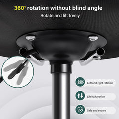 BFTOU 360-degree swivel with five wheels supports versatile movement around the workspace.