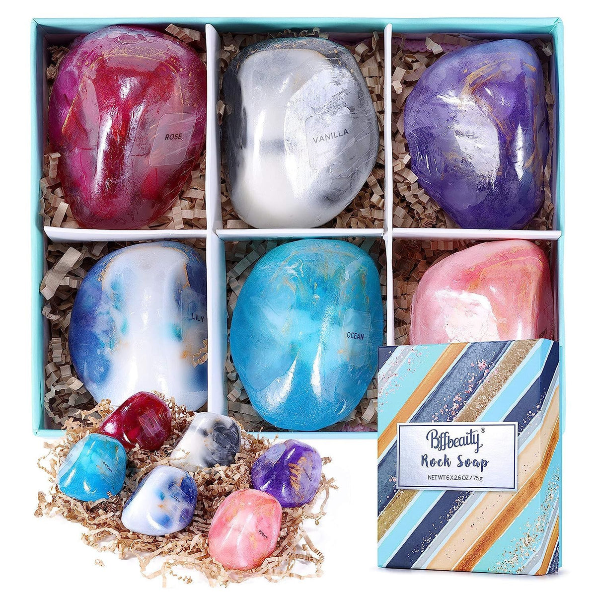 Bff Beauty Garden 6pc soap bar set in gift box ideal for gifting and daily cleansing.