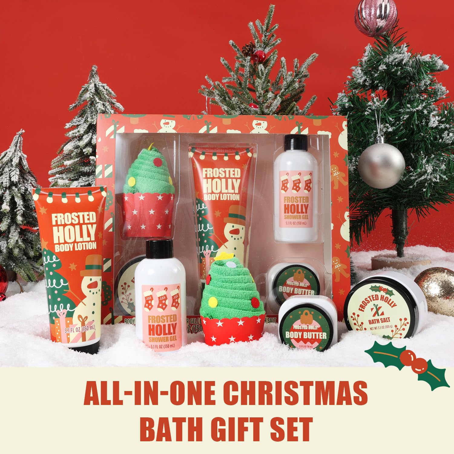 BFFLOVE Christmas bath gift set lotion bottle—rich hydration for soft skin.