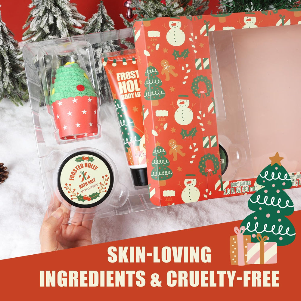 BFFLOVE tree-shaped towel festive touch for holiday self-care