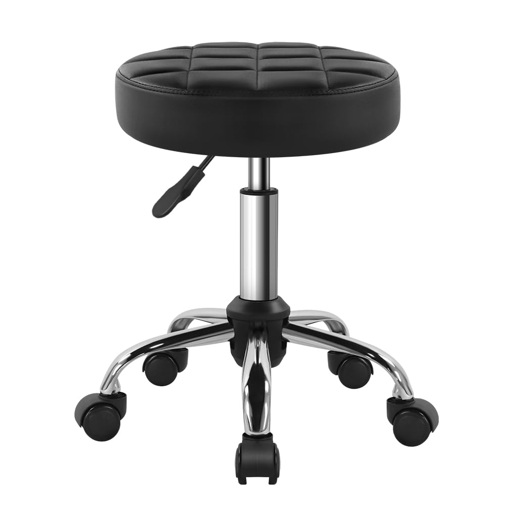 BFTOU black classic swivel stool assembly demonstrates a sturdy base for versatile studio tasks.