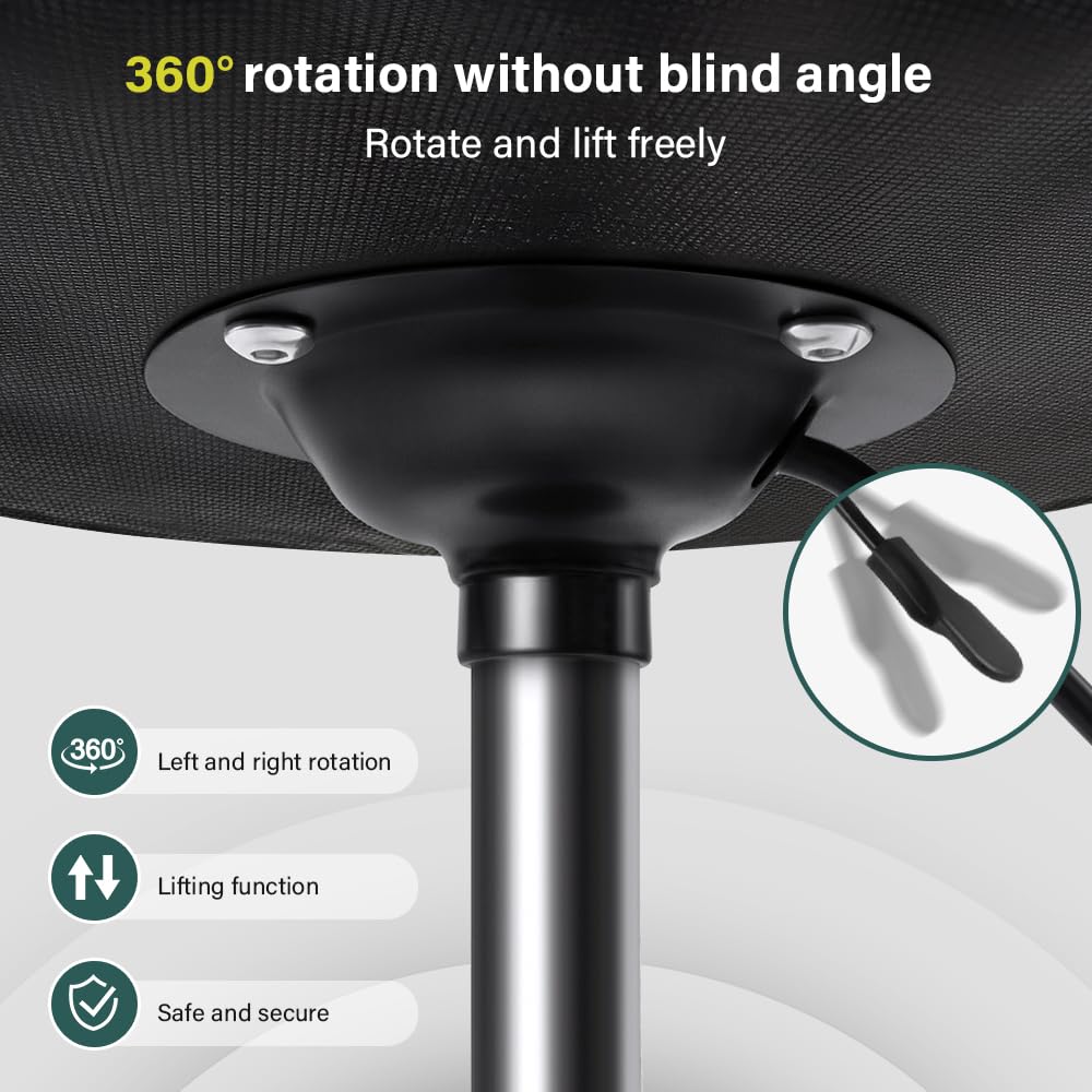 BFTOU seat diameter 12.6-inch PU leather offers compact comfort for precise tasks.