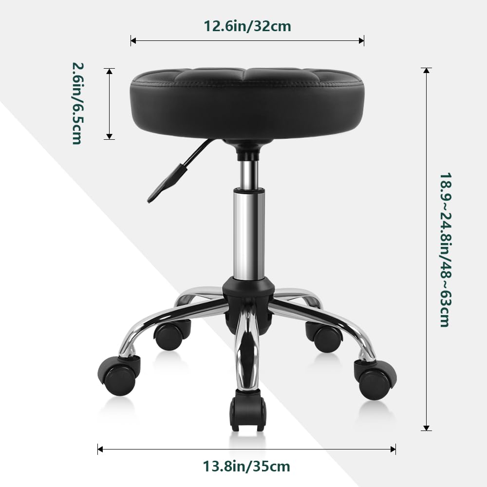 BFTOU swivel stool with 360-degree wheels enables easy movement across workstations.