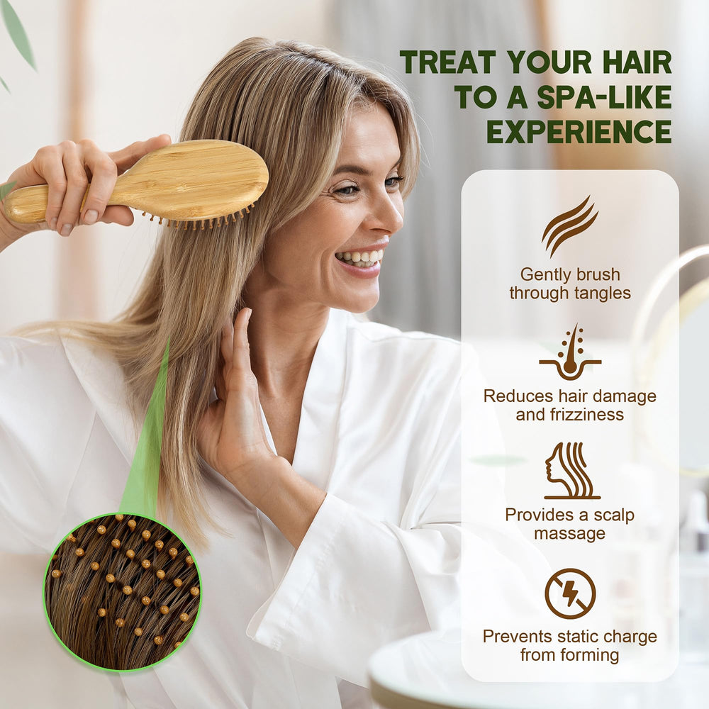 BFWood travel-ready mini brush for on-the-go touch-ups and compact grooming.