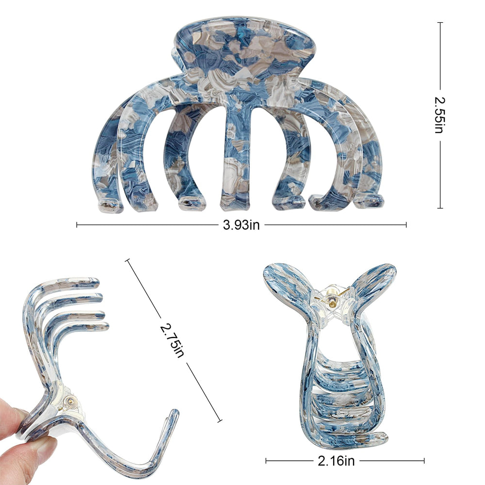 Bgffuy extra large octopus hair clip 4-inch jaw close-up for secure grip