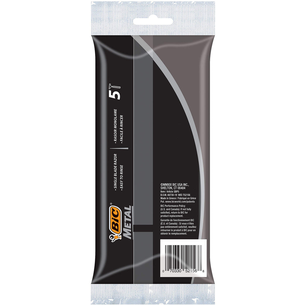 BIC metal men razor in gym bag for easy on-the-go shaves.