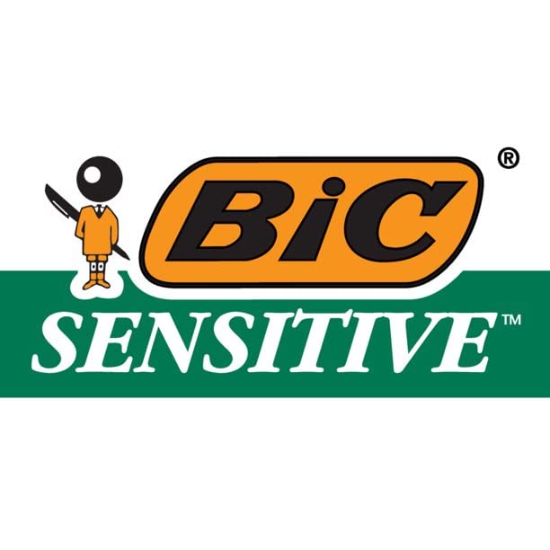 BIC single blade sensitive skin shaver packaging highlights the 24-count value bundle.