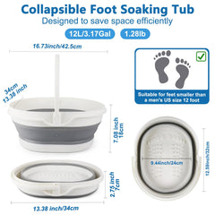 Bidful foot tub folded flat for compact travel storage.
