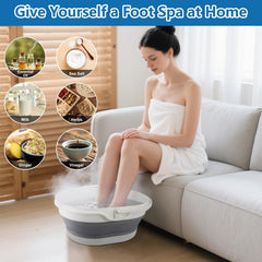 Bidful foot tub massage nodules target reflex points for comfort.