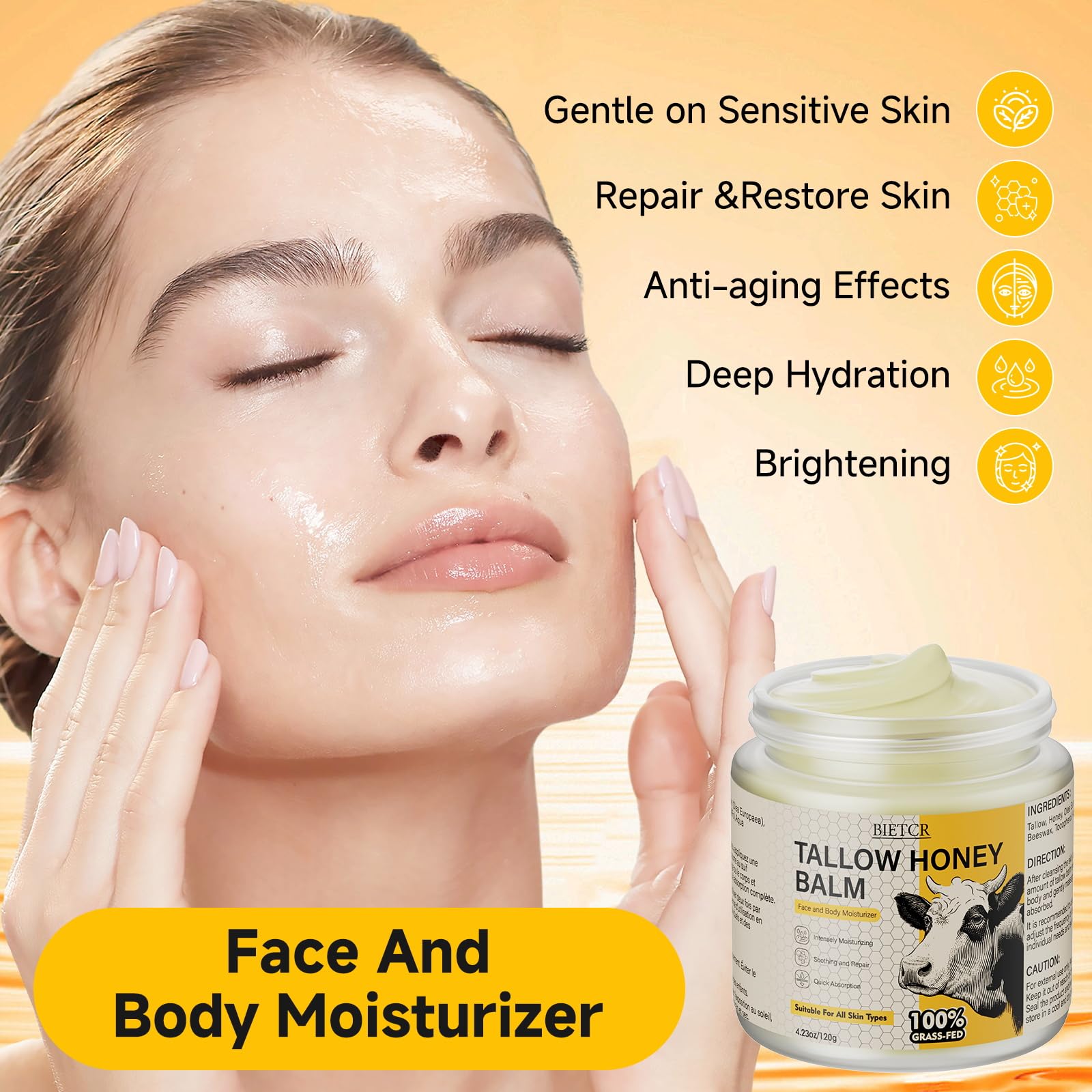 BIETCR balm melt-on-skin texture demonstrates a smooth, non-greasy feel.