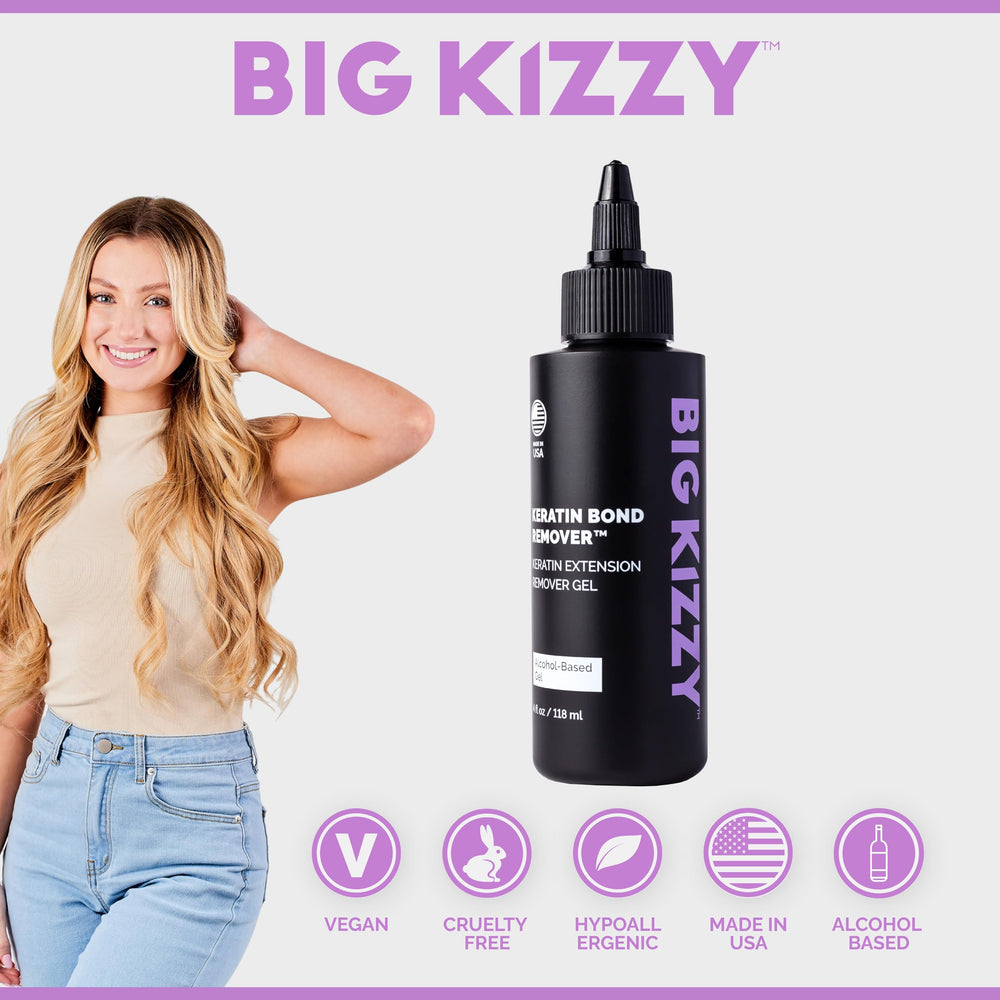 Close-up of gel texture from Big Kizzy Keratin Bond Remover showing non-greasy formula.