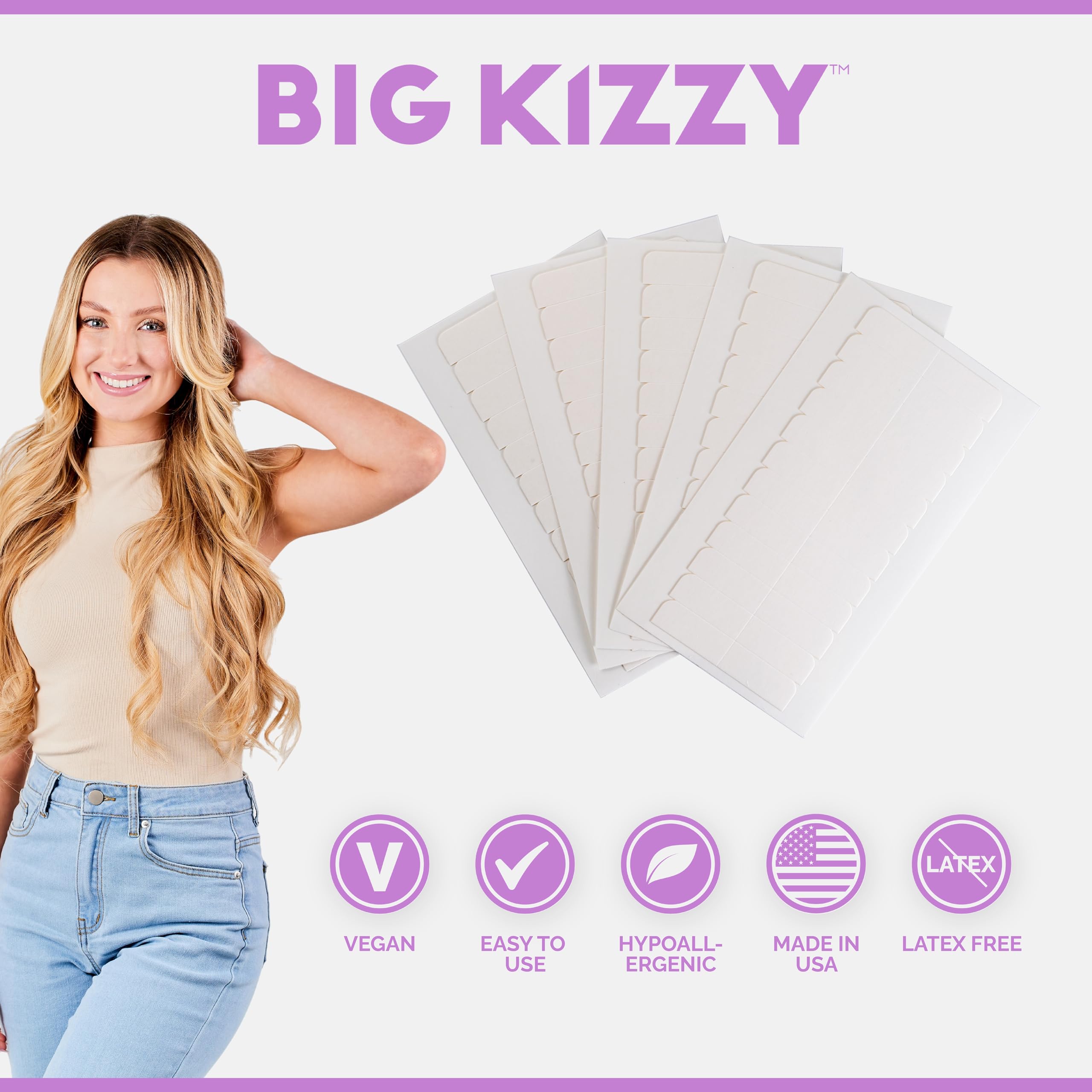 Big Kizzy Pro Hold: agarre firme y flexible para extensiones de cabello.