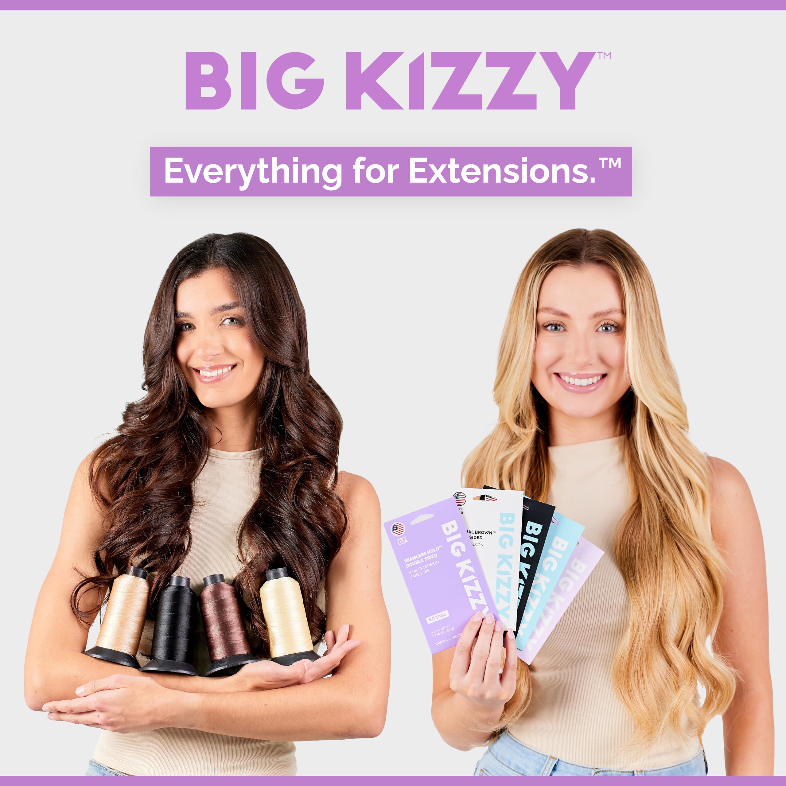 Big Kizzy Pro Hold: compatibilidad con marcas de extensiones para mayor versatilidad.