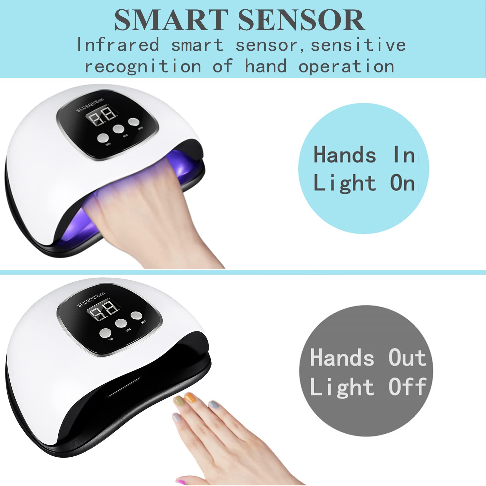 BigBear compact size UV nail lamp ideal for travel