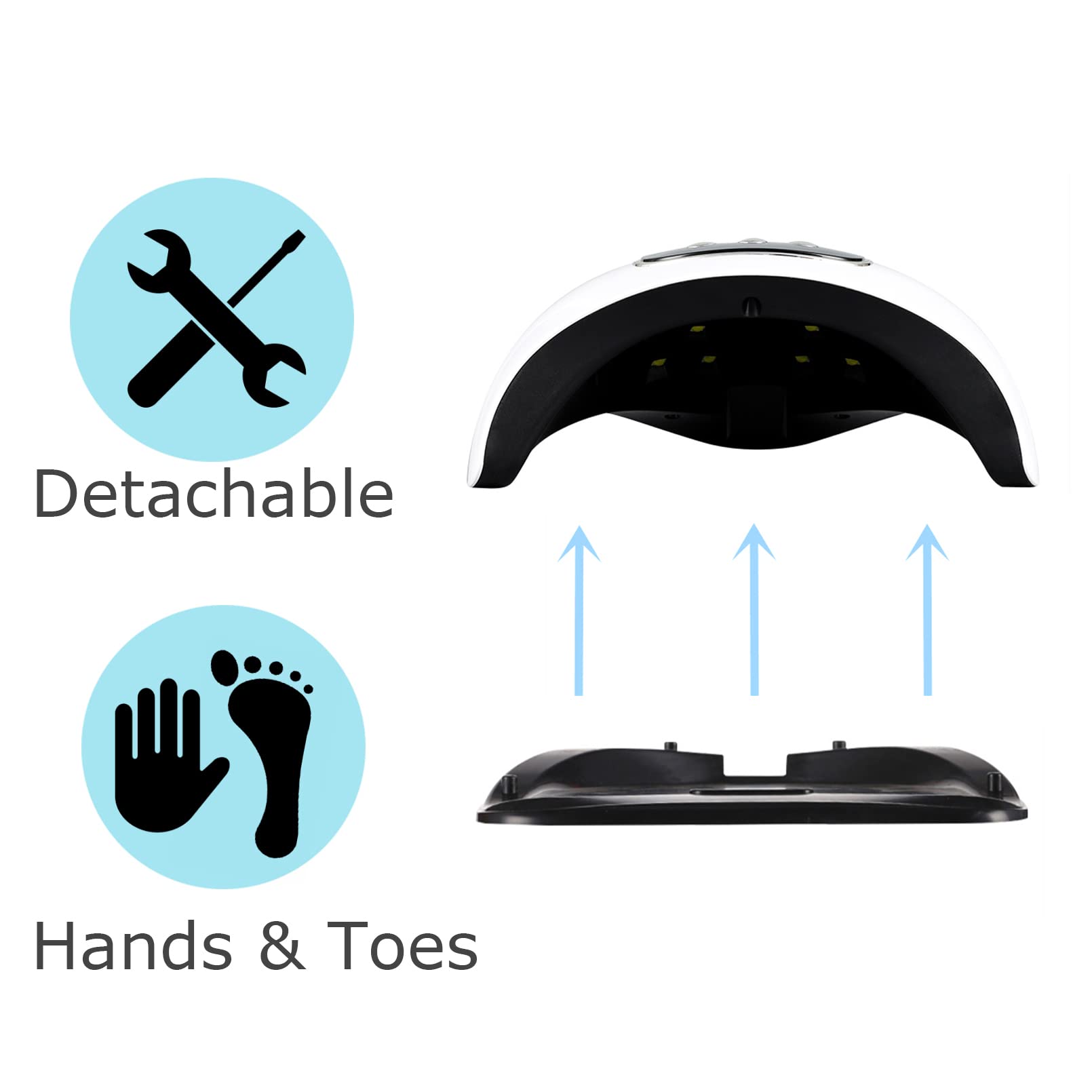 BigBear UV light nail lamp package includes adapter and manual
