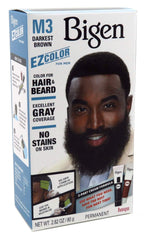 Bigen EZ Color for Men Darkest Brown Kit palette for easy at-home color