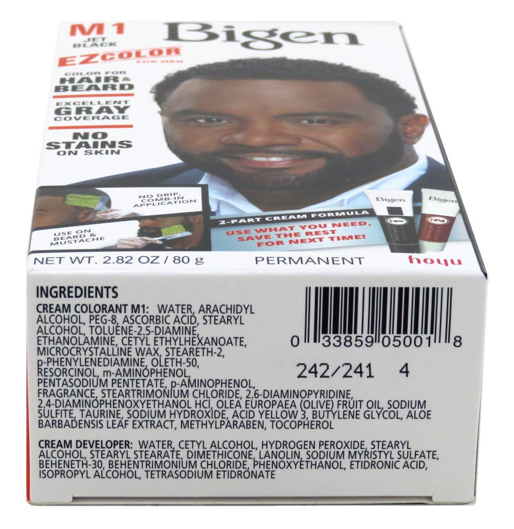 Bigen Ez Color for Men Jet Black Kit application step shows quick color mixing at home