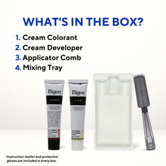 Bigen M5 EZ Color Medium Brown cream texture close-up for smooth application.