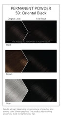 Bigen Oriental Black powder 3-pack after color showing rich, permanent finish.