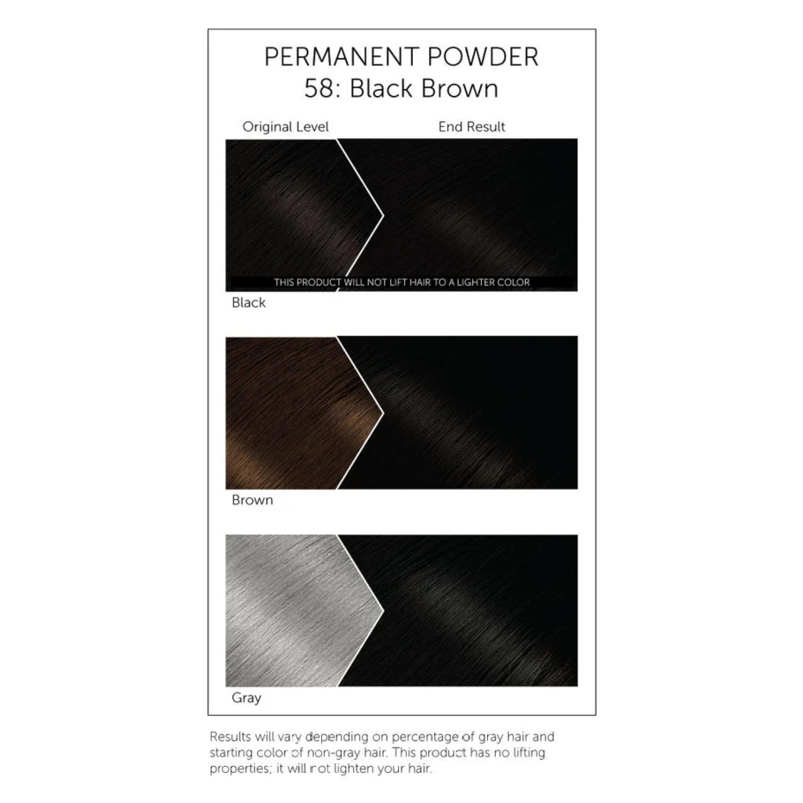 Bigen Powder Hair Color 58 gloves usage image suggests mess-free handling.