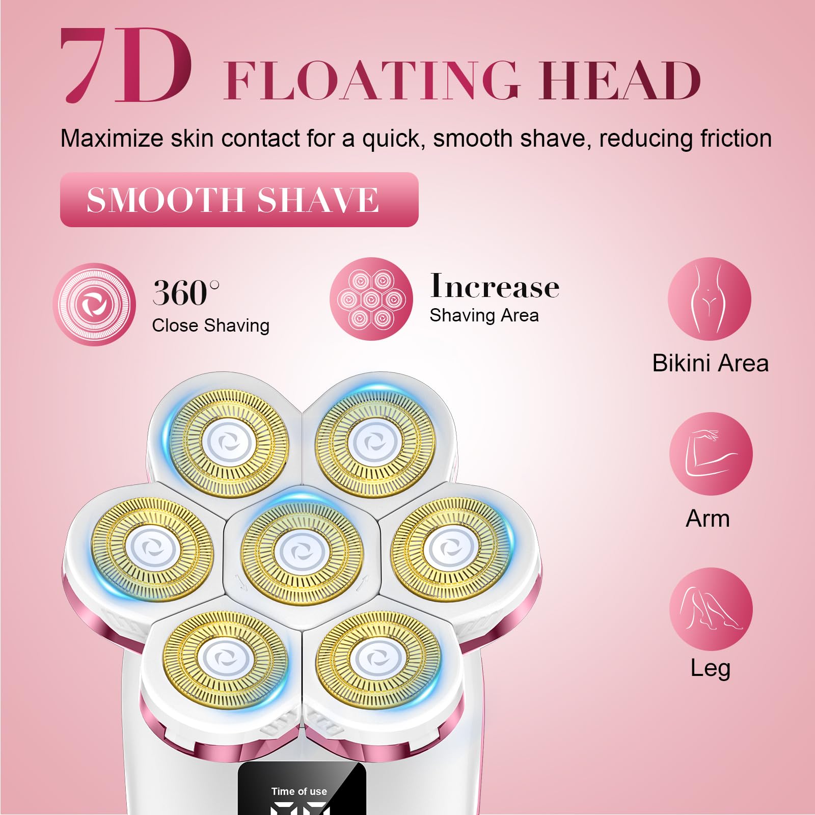 Bigorq bikini trimmer with soft facial cleansing brush for gentle skin care.