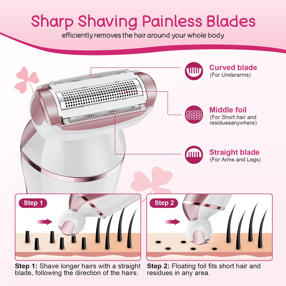 Bigor electric shaver 3-in-1 blades offer efficient hair removal.