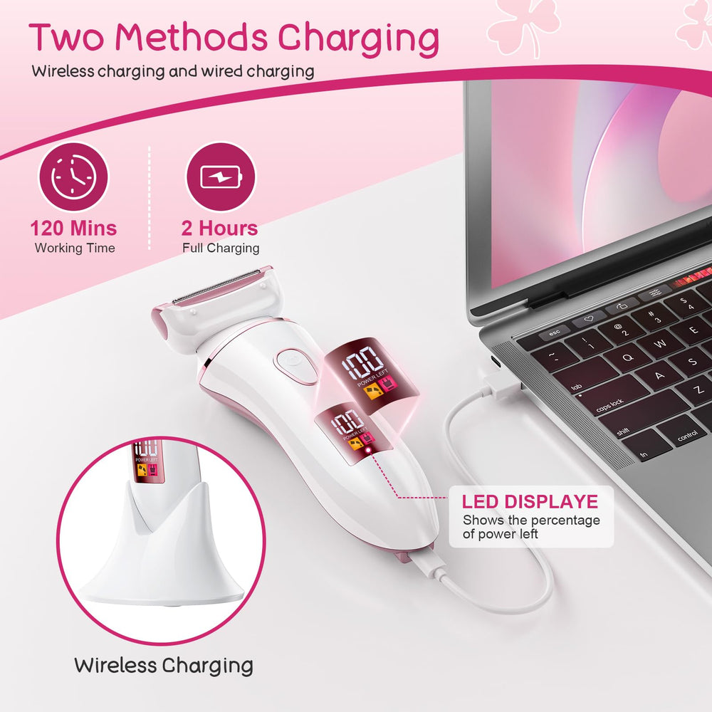 Bigor shaver shows battery indicator for easy power management.