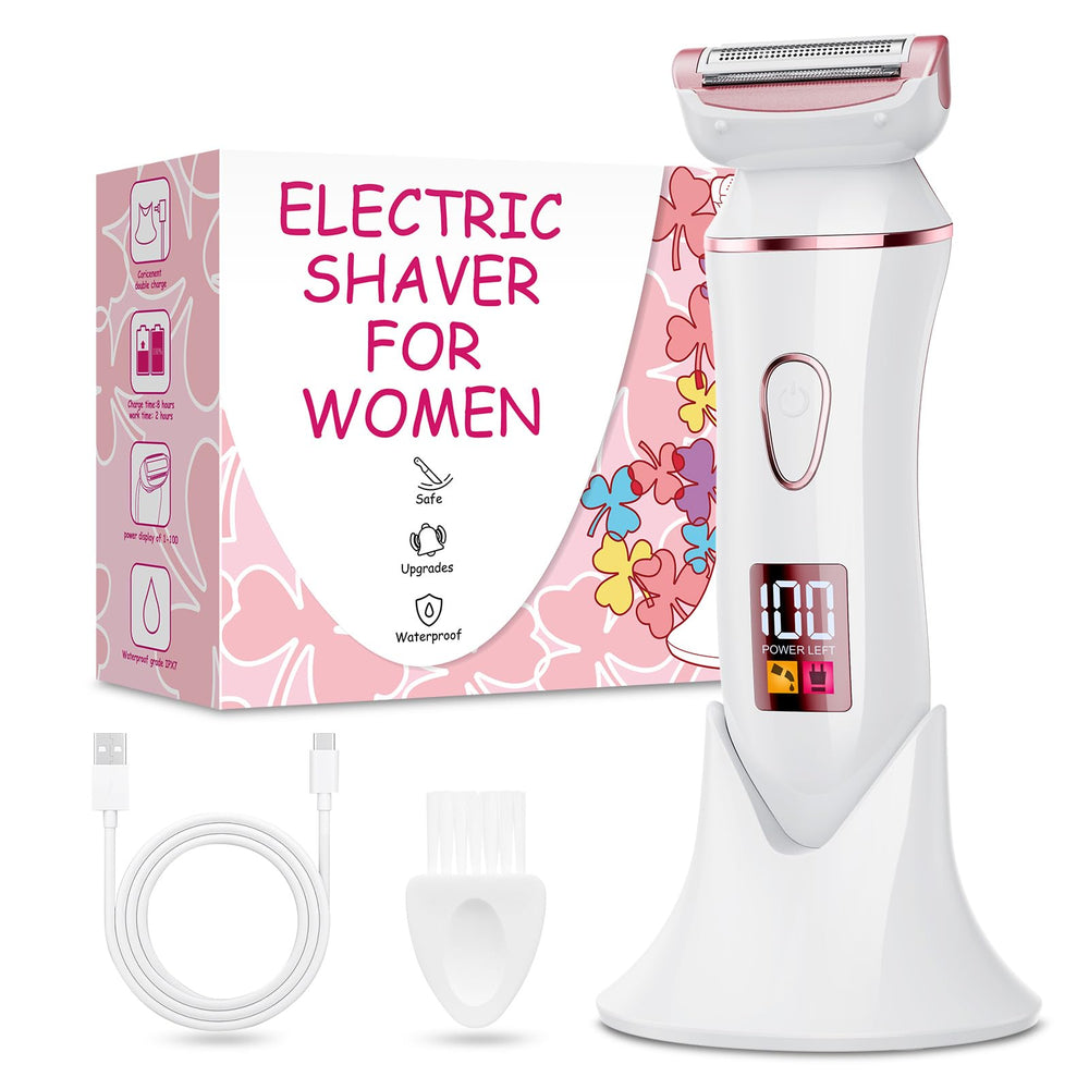 Bigorq electric shaver in rose gold compact design, ideal for smooth legs.