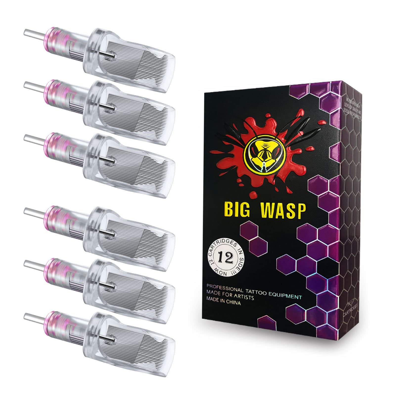 Agujas BIGWASP 29RM curva para sombreado suave y colores consistentes.