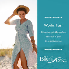 Bikini Zone gel texture close-up with cooling sensation.