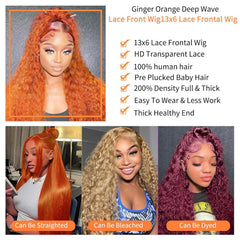 Bilisar ginger wig 200 density orange offers full, thick look and durable volume