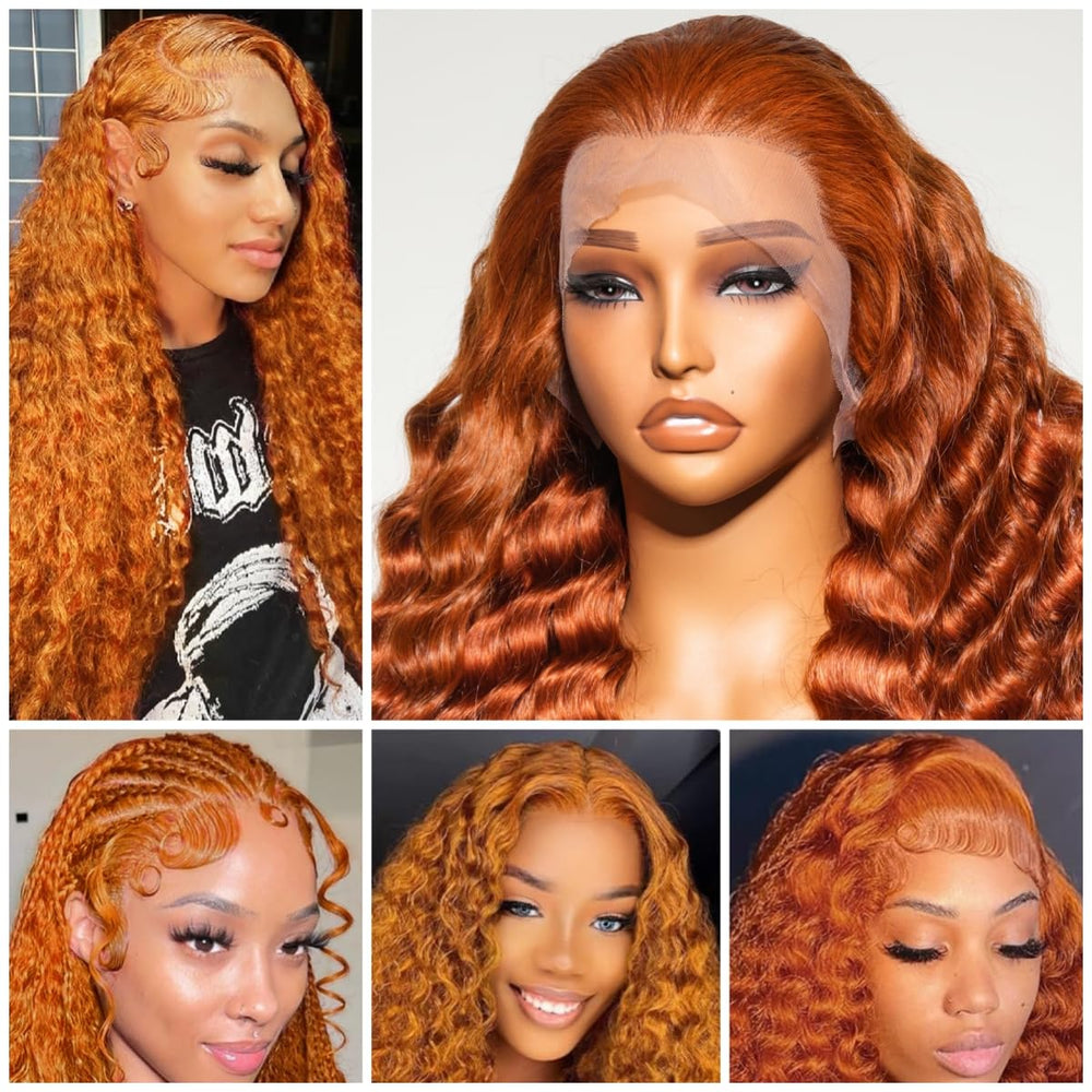 Bilisar ginger wig pre-plucked baby-hair ensures natural parting and easy blending
