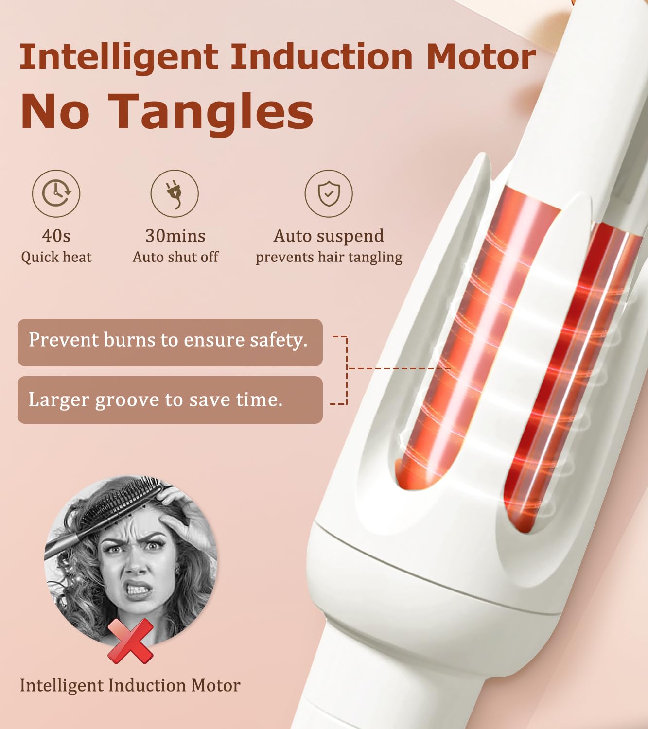 BILITOK Auto Hair Curler ceramic glaze seals moisture and smooths frizz