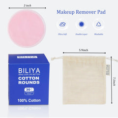 BILIYA bamboo fiber pads texture close-up, shows soft fibers for gentle cleansing