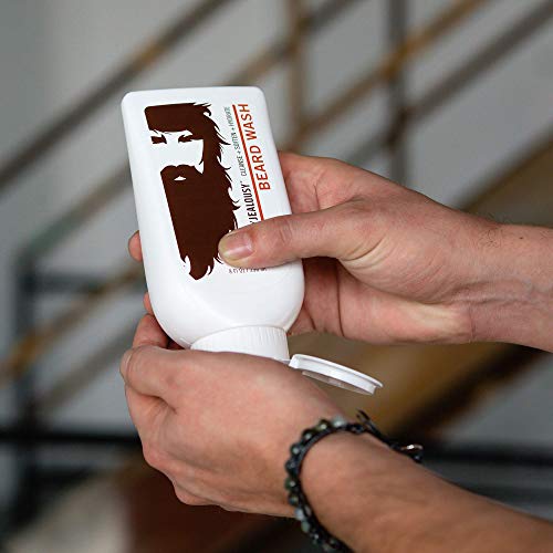8 oz Billy Jealousy Beard Wash packaging shown for travel or daily use.