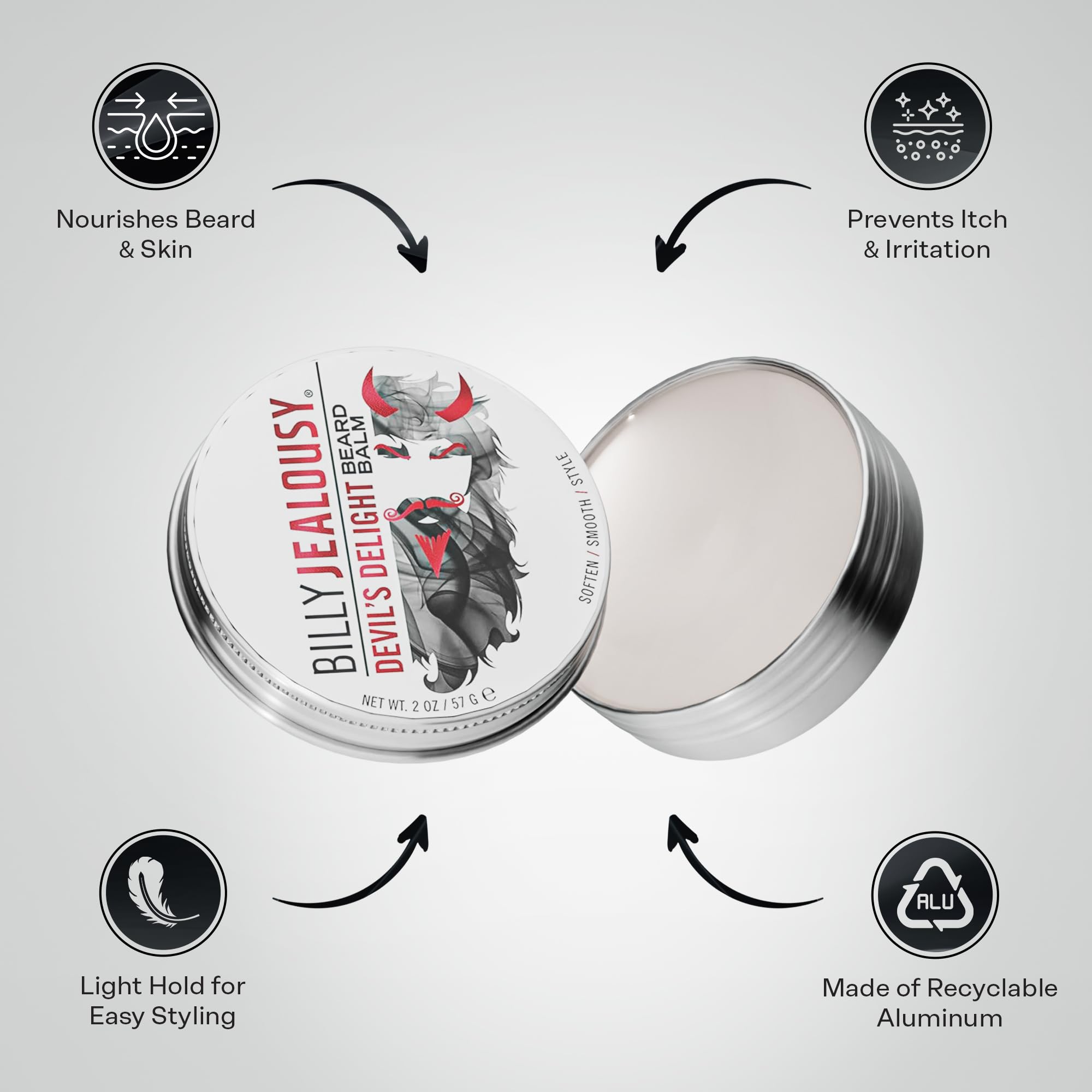 Billy Jealousy Devil's Delight castor oil application demonstrates beard nourishment.