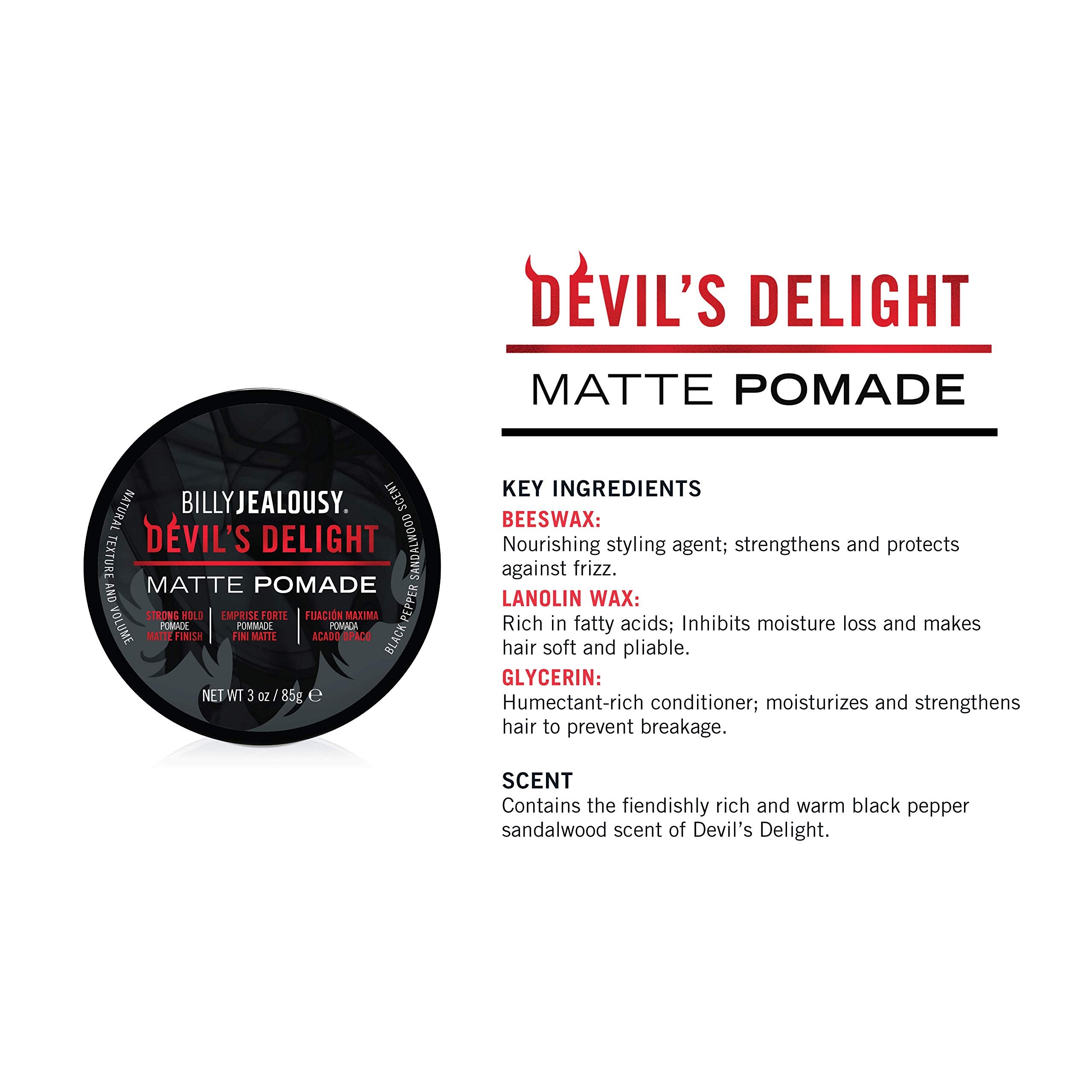 Volume and definition enhanced by Devil's Delight lightweight formula.
