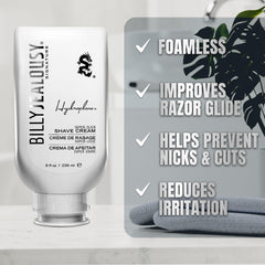 Hands applying Billy Jealousy Hydroplane for a smooth, close shave