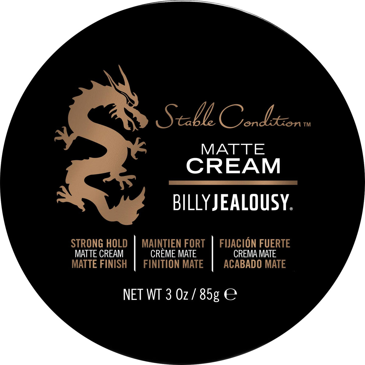 Billy Jealousy Stable Condition Matte Cream bottle shows a premium water-based styling product for easy use