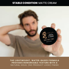 Billy Jealousy Stable Condition Matte Cream damp hair ready for a sleek finish