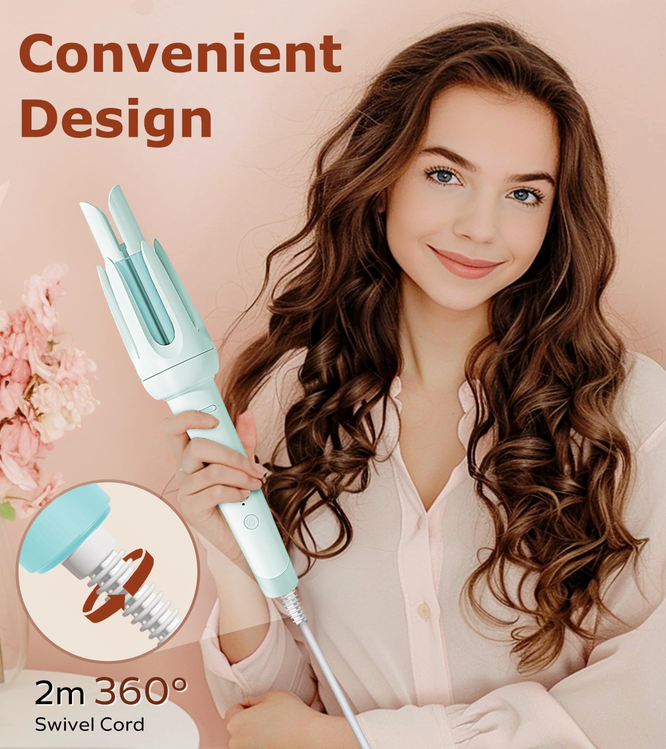 BILITOK Auto Hair Curler ceramic glaze locks moisture for smoother results.