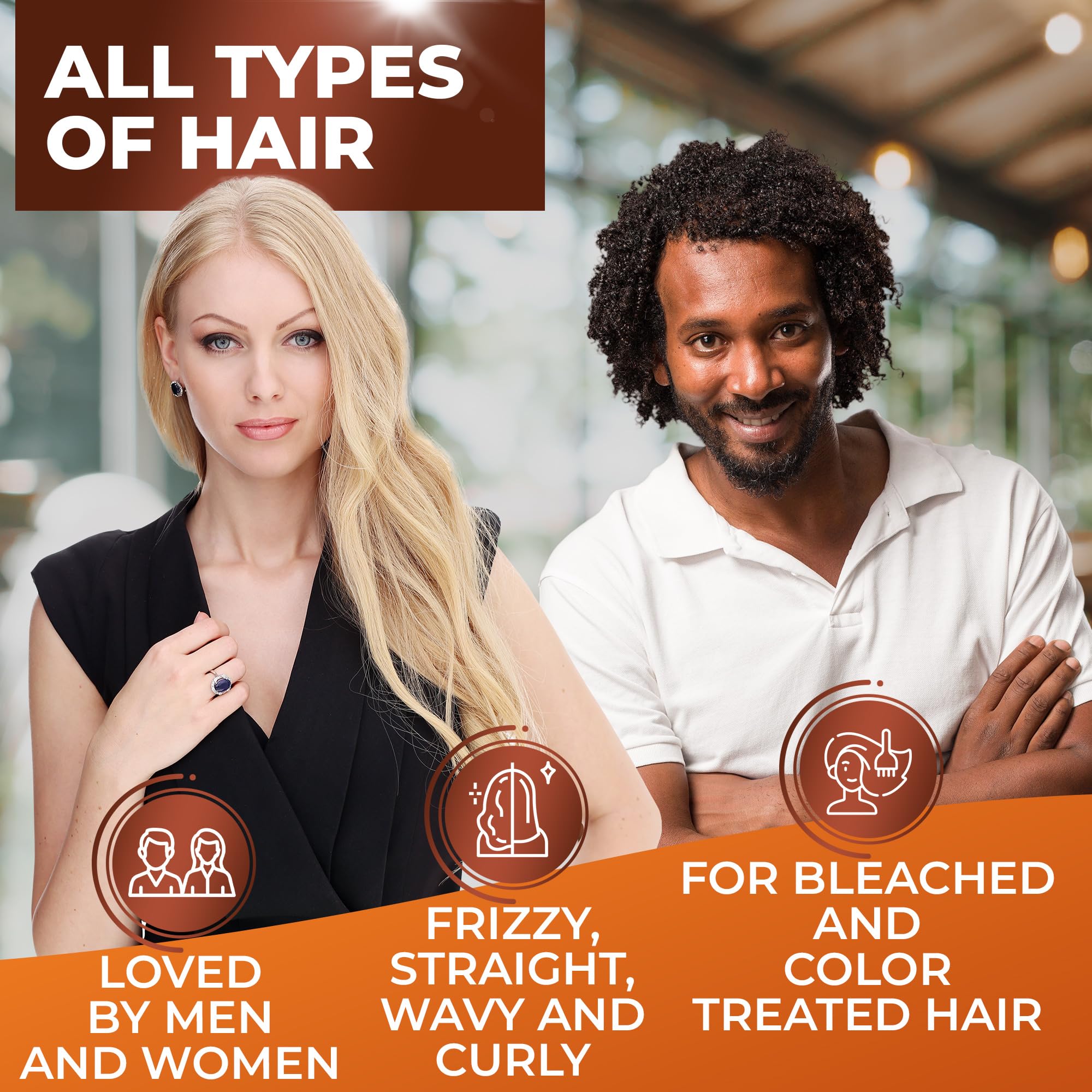 BINGO Hair Care Moroccan Argan Oil Conditioner bottle packaging highlighting eco-friendly formula.