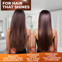BINGO HAIR CARE argan oil droplets highlight nourishing shine.