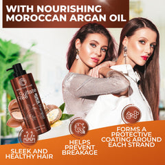BINGO HAIR CARE Moroccan Argan Oil Shampoo rich lather highlights gentle cleansing.